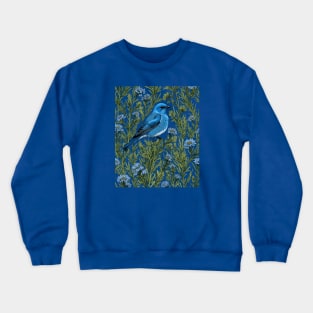 Nevada Mountain Bluebird And Sagebrush 2 Crewneck Sweatshirt